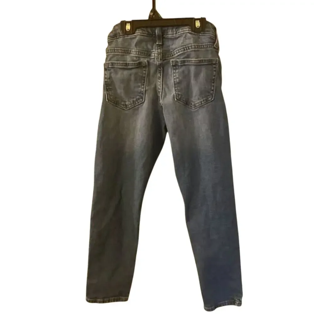 Old Navy Boys Size 7 Slim Tapered Jeans Adj Waist Med Wash Basics Casual Utility